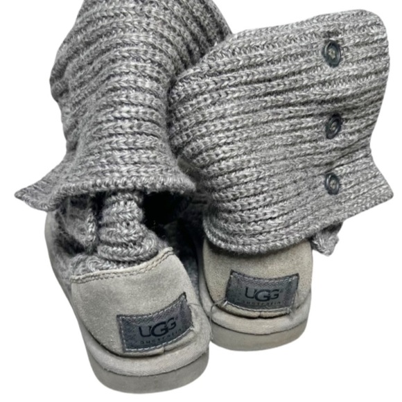 UGG Women's Classic Cardy Tall Knit Acrylic Winter Button Boots - Picture 4 of 16